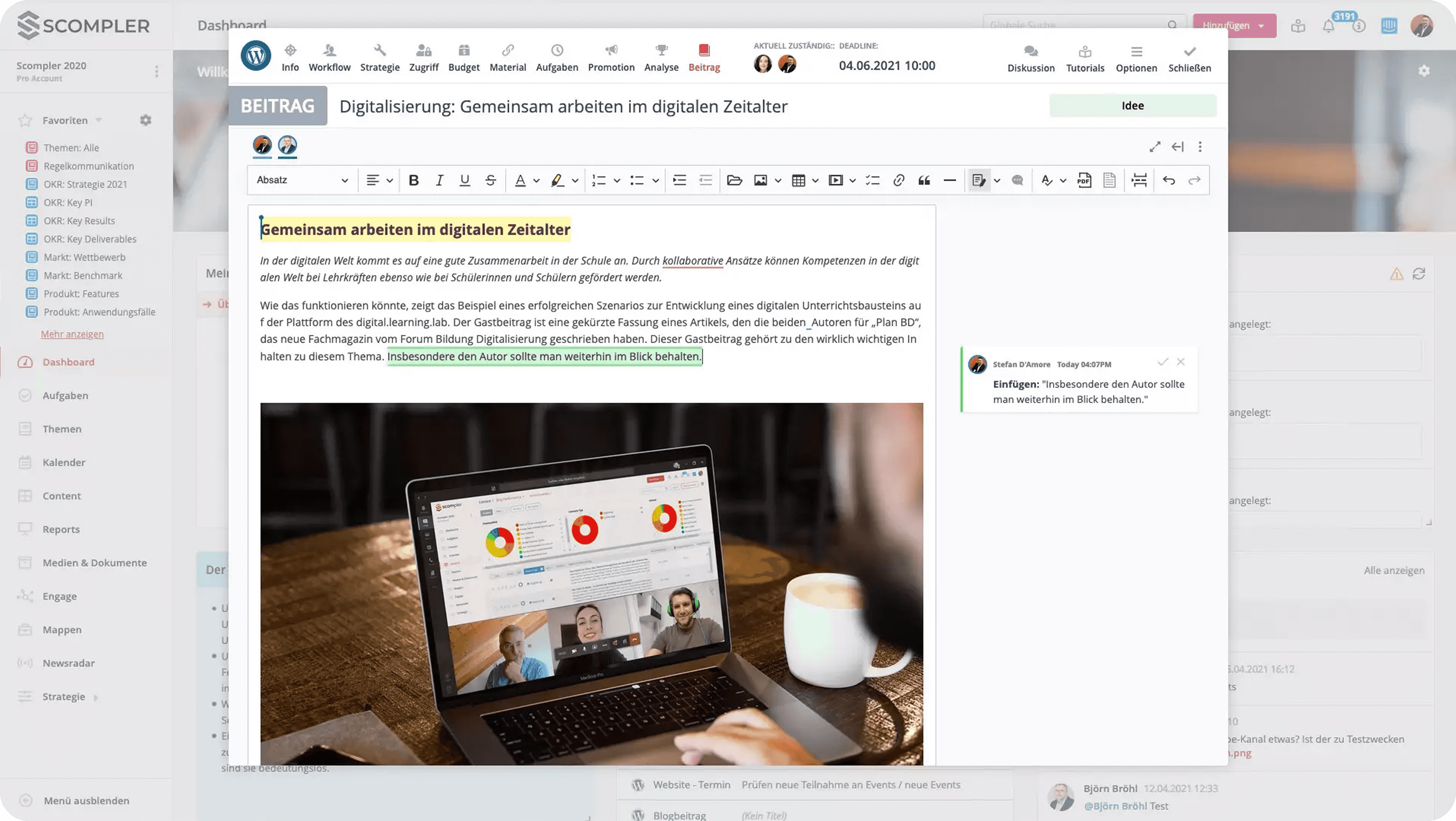 Дизайн модального окна Scompler